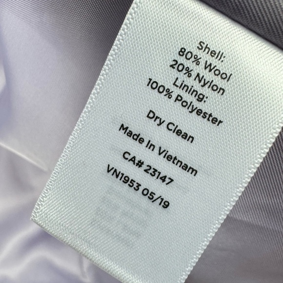 Talbots Petites Size 2P Blazer Jacket Wool Blend Scalloped Front Purple - Picture 7 of 8